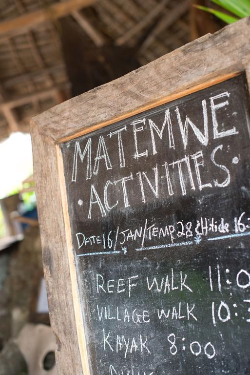Matemwe Lodge Eksteriør billede